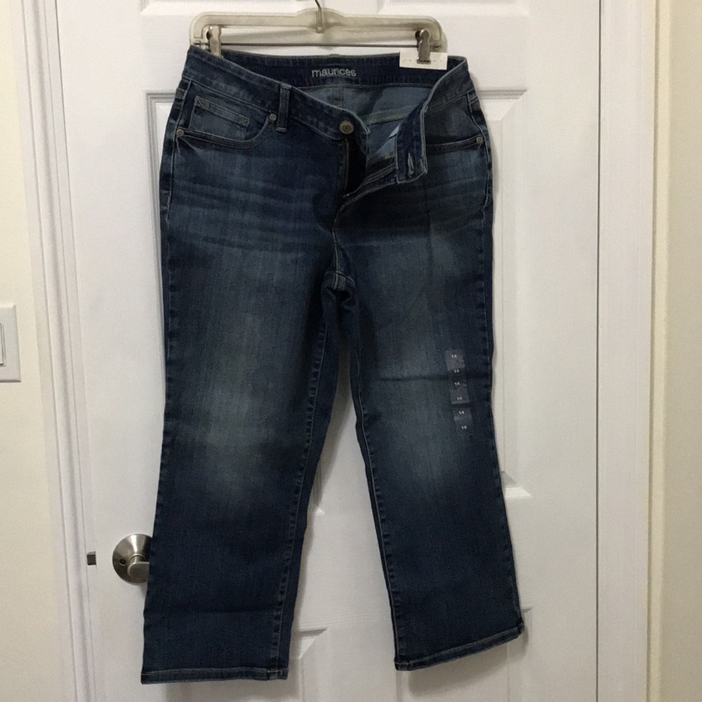 Maurices crop flare denim flex jeans